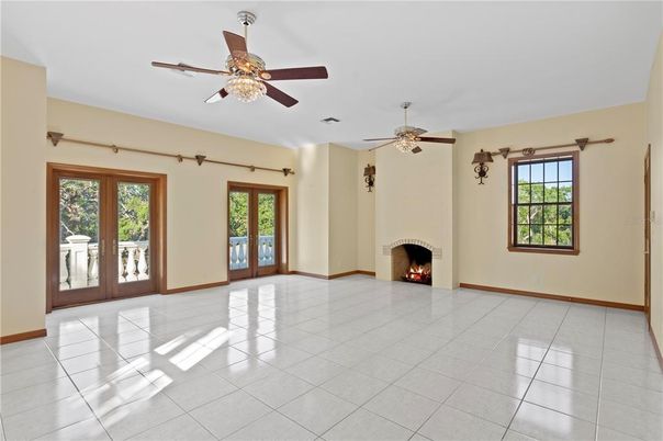 Empty room, Fireplace, Interior