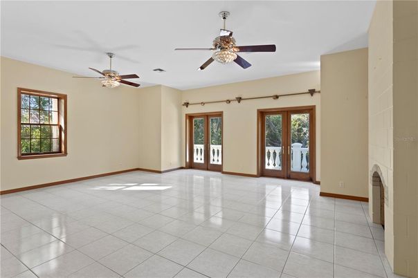 Empty room, Fireplace, Interior