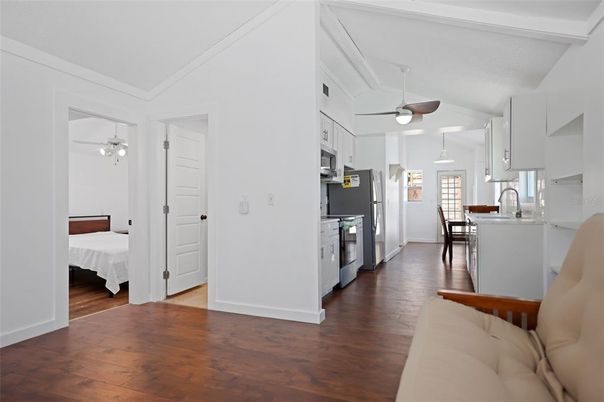 Bedroom, Dining room, Interior, Kitchen, Wood Texture Flooring
