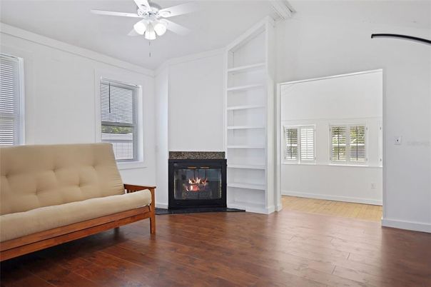 Empty room, Fireplace, Interior, Wood Texture Flooring