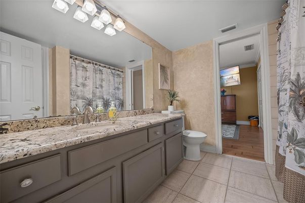 Bathroom, Dual Sink Vanities, Interior, Wood Texture Flooring