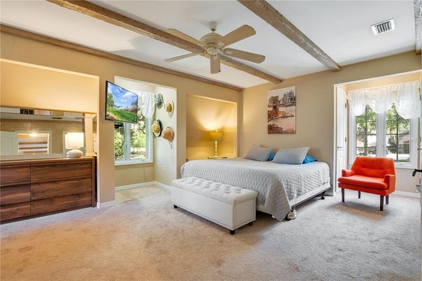 Bedroom, Interior, Wooden Beams