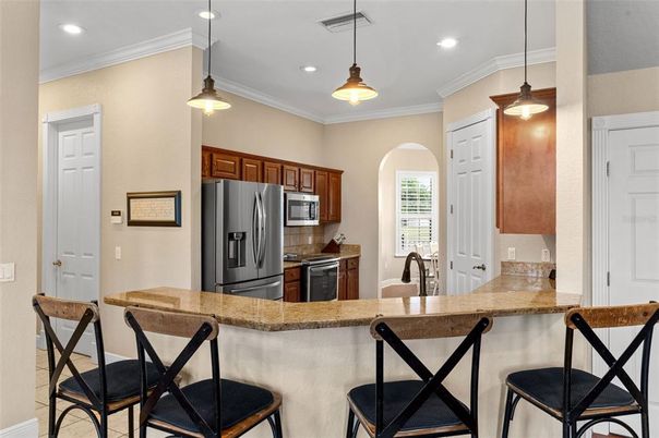 Interior, Kitchen, Pendant Lights, Recessed Lighting, Stainless Steel Appliances