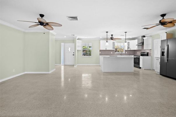 Interior, Kitchen, Pendant Lights, Recessed Lighting, Stainless Steel Appliances