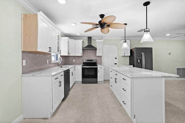 Interior, Kitchen, Pendant Lights, Recessed Lighting, Stainless Steel Appliances