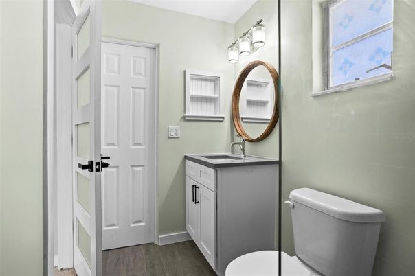 Bathroom, Interior, Wood Texture Flooring
