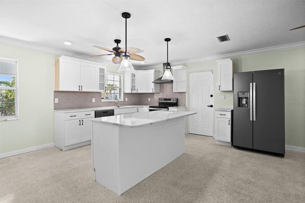 Interior, Kitchen, Pendant Lights, Recessed Lighting