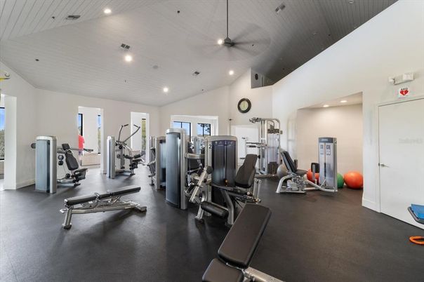 Fitness Equipment, Gym, Interior, Recessed Lighting