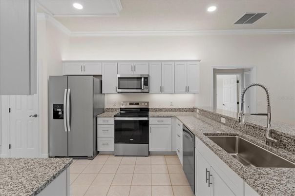 Interior, Kitchen, Recessed Lighting, Stainless Steel Appliances