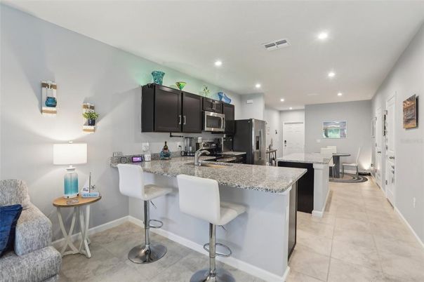 Dining room, Interior, Kitchen, Recessed Lighting