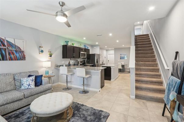 Interior, Kitchen, Living room, Recessed Lighting, Stainless Steel Appliances