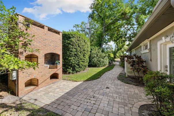 Backyard, Exterior, Fireplace