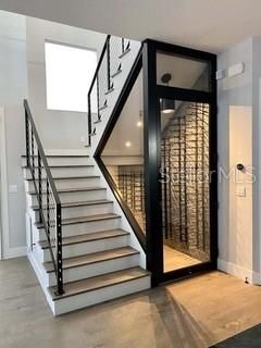 Interior, Recessed Lighting, Wine Storage, Wood Texture Flooring