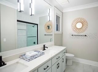 Bathroom, Dual Sink Vanities, Interior, Marble