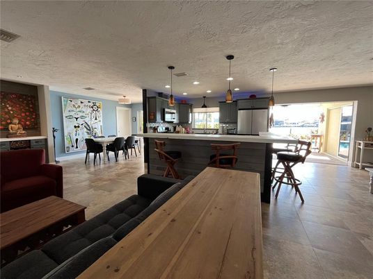 Dining room, Interior, Kitchen, Living room, Pendant Lights, Recessed Lighting
