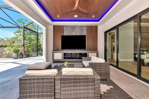 Glass Ceilings, Interior, Living room, Recessed Lighting, Sun Room, Wooden Ceilings