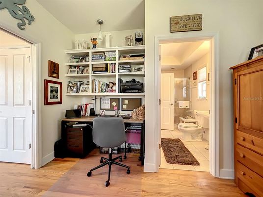 Bathroom, Home Office, Interior, Wood Texture Flooring