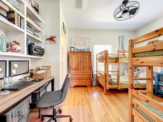 Bedroom, Home Office, Interior, Wood Texture Flooring