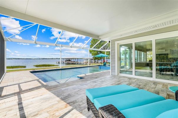 Glass Ceilings, Interior, Pool, Sun Room, Water, Wood Texture Flooring