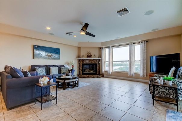 Fireplace, Interior, Living room, Recessed Lighting