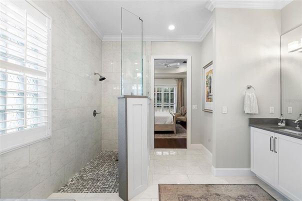 Bathroom, Bedroom, Glass Shower, Interior, Recessed Lighting