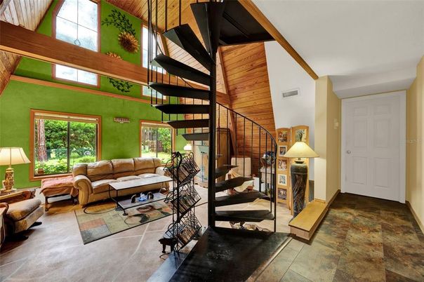 Interior, Living room, Wooden Walls