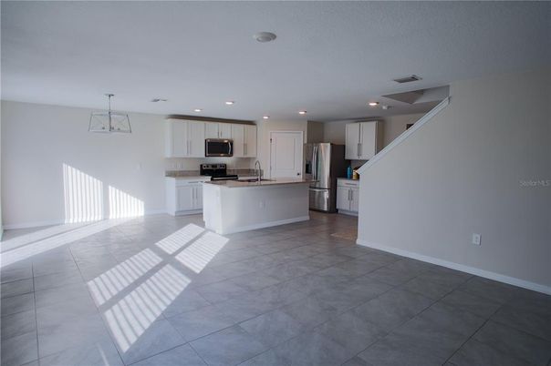 Interior, Kitchen, Pendant Lights, Recessed Lighting, Stainless Steel Appliances