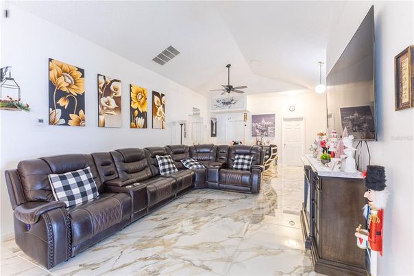 Interior, Living room, Marble, Pendant Lights