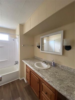 Bathroom, Dual Sink Vanities, Interior, Wood Texture Flooring