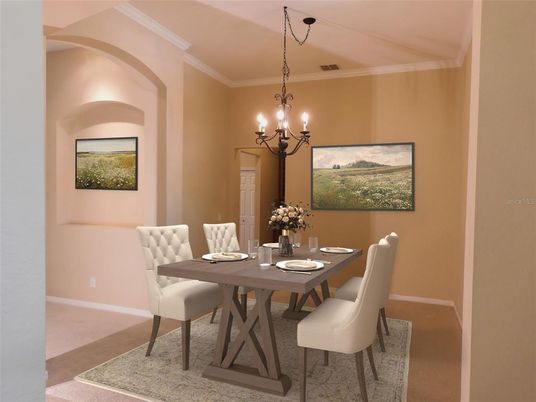Chandelier, Dining room, Interior