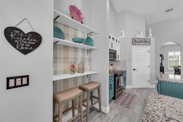 Interior, Kitchen, Wood Texture Flooring