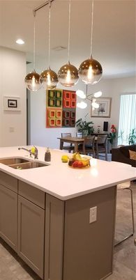 Dining room, Interior, Kitchen, Pendant Lights, Recessed Lighting