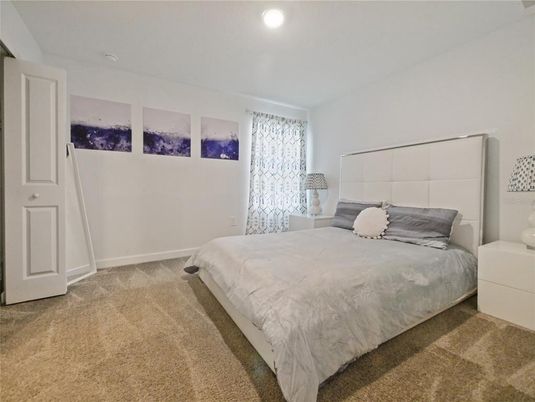 Bedroom, Interior, Recessed Lighting