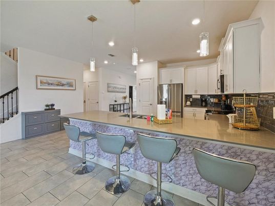 Interior, Kitchen, Pendant Lights, Recessed Lighting, Stainless Steel Appliances