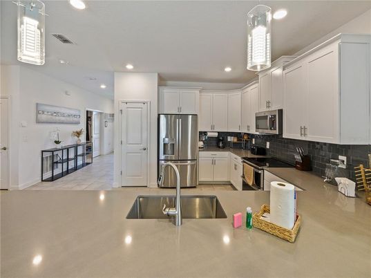 Interior, Kitchen, Recessed Lighting, Stainless Steel Appliances