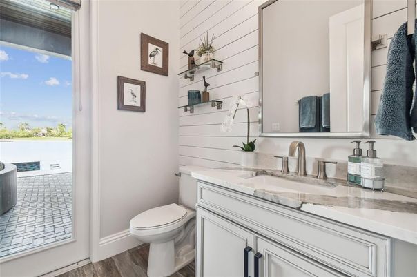 Bathroom, Interior, Wood Texture Flooring