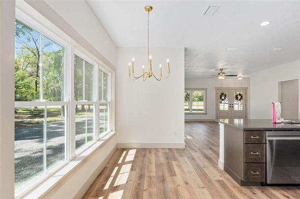 Chandelier, Interior, Recessed Lighting, Wood Texture Flooring