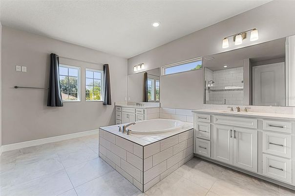 Bathroom, Dual Sink Vanities, Interior, Recessed Lighting
