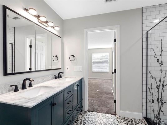 Bathroom, Dual Sink Vanities, Interior