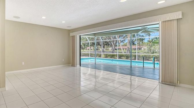 Empty room, Interior, Pool, Recessed Lighting