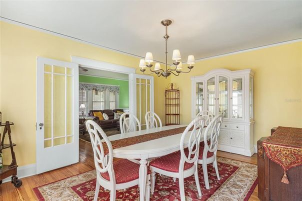 Chandelier, Dining room, Interior, Living room, Wood Texture Flooring