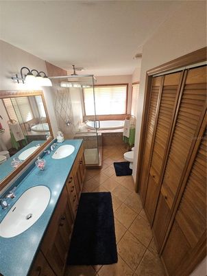 Bathroom, Dual Sink Vanities, Glass Shower, Interior