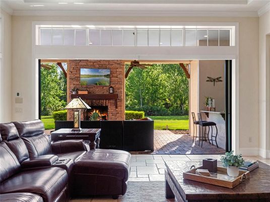 Fireplace, Interior, Living room, Stone Walls