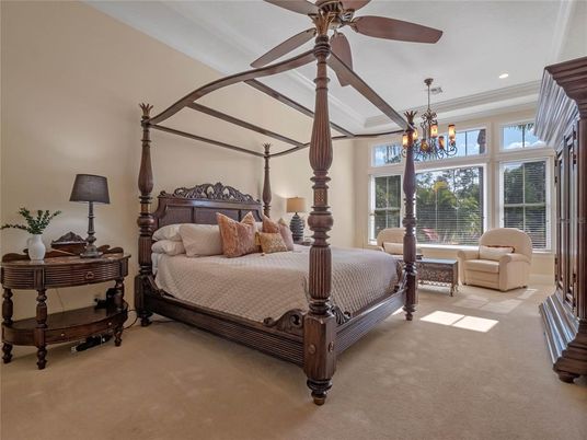 Bedroom, Chandelier, Interior, Recessed Lighting
