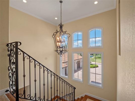 Chandelier, Interior, Recessed Lighting, Wood Texture Flooring
