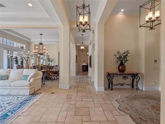 Chandelier, Dining room, Interior, Pendant Lights, Recessed Lighting