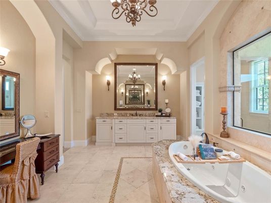 Bathroom, Chandelier, Dual Sink Vanities, Interior