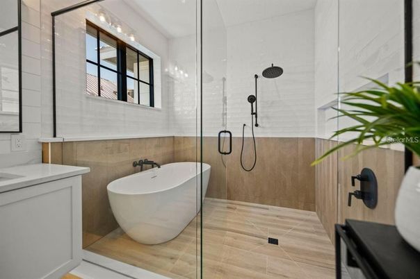 Bathroom, Free Standing Baths, Glass Shower, Interior