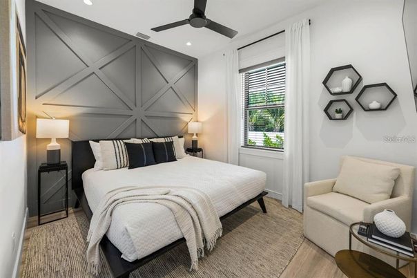 Bedroom, Interior, Recessed Lighting