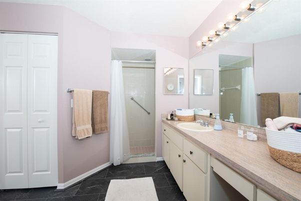 Bathroom, Dual Sink Vanities, Glass Shower, Interior